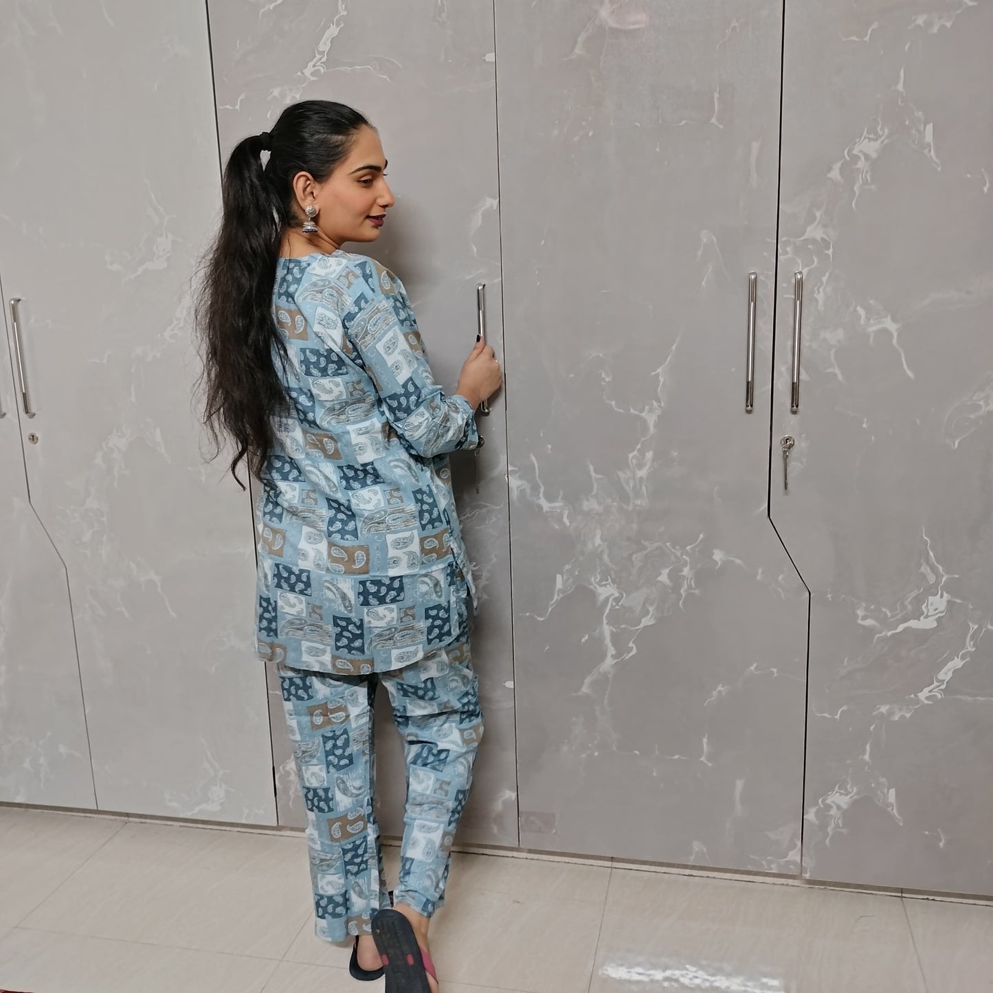 Rayon Cotton Cord Set β 2-Piece Co-Ord (Available in Baby Pink & Sky Blue)