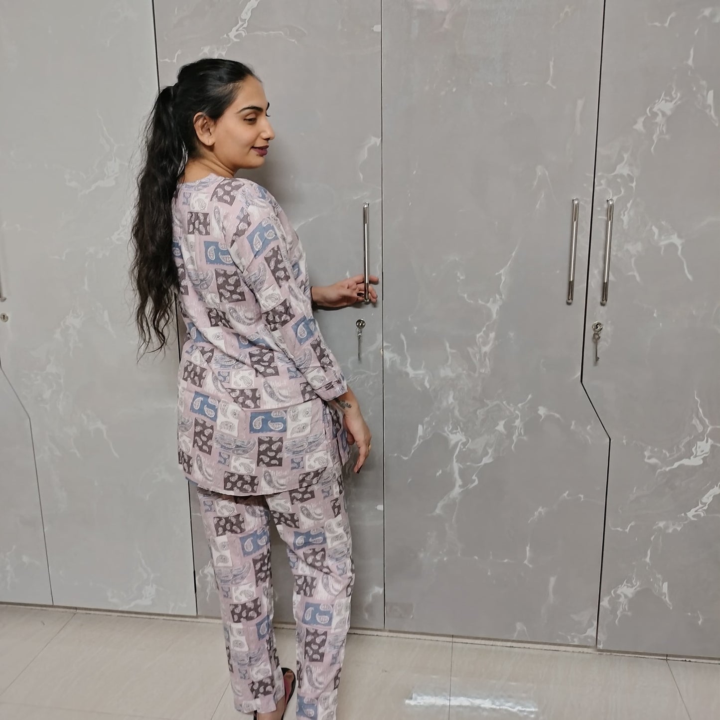 Rayon Cotton Cord Set – 2-Piece Co-Ord (Available in Baby Pink & Sky Blue)