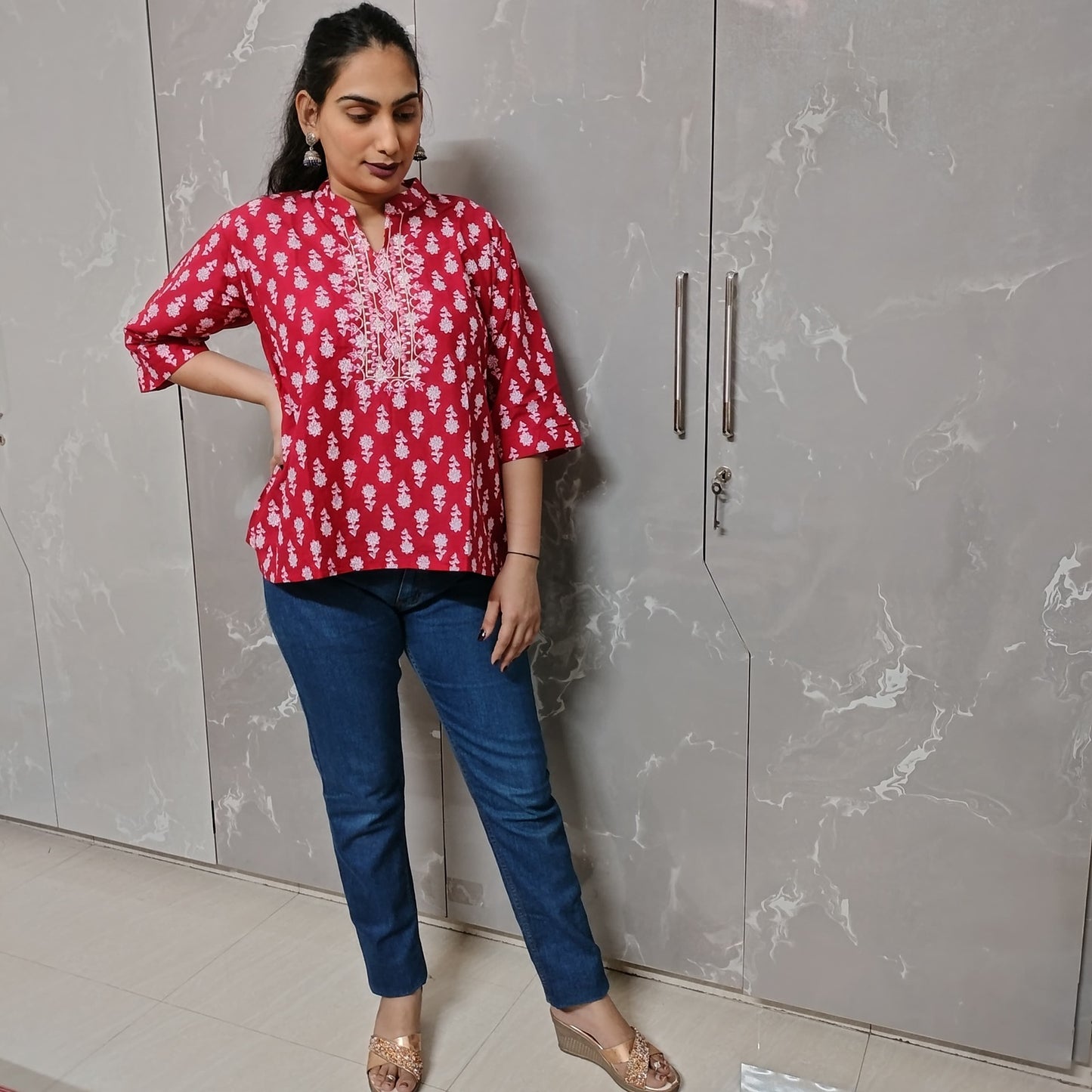 Elegant Handblock Printed Cotton Kurti for Women – Multiple Colors | Ethnic & Casual Wear