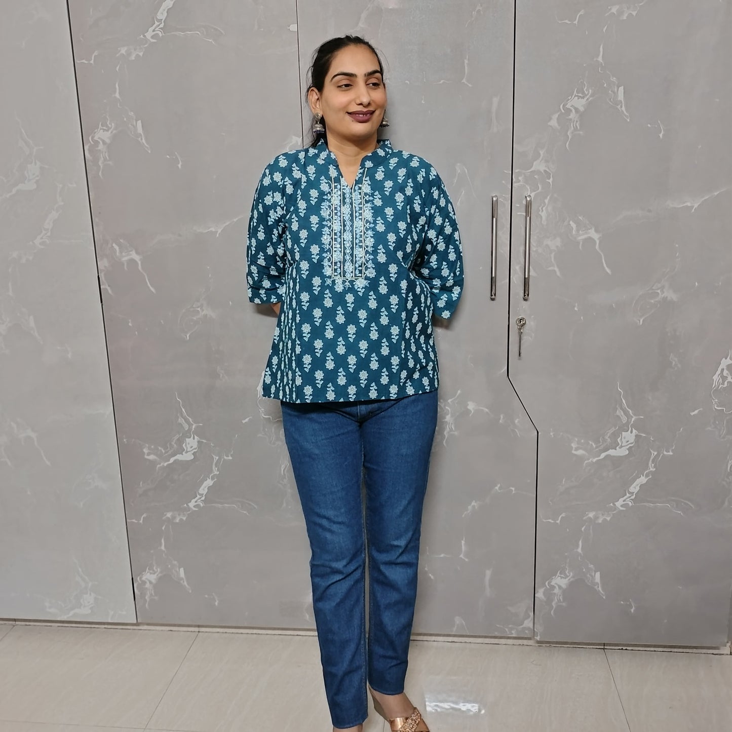 Elegant Handblock Printed Cotton Kurti for Women – Multiple Colors | Ethnic & Casual Wear