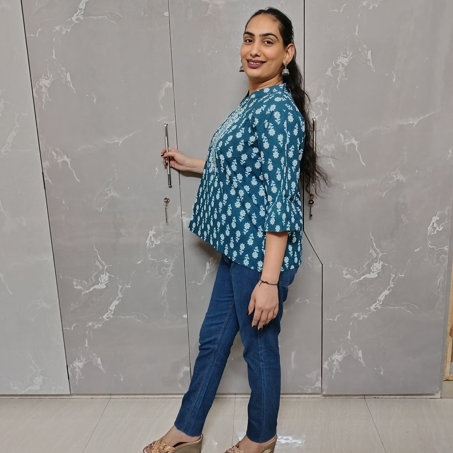 Elegant Handblock Printed Cotton Kurti for Women – Multiple Colors | Ethnic & Casual Wear